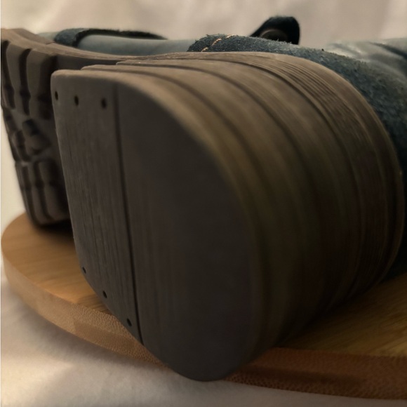 Stylish Teal/Turquoise Combat Boots - Picture 6 of 10